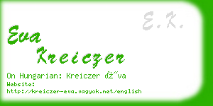 eva kreiczer business card